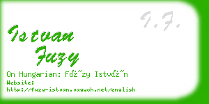 istvan fuzy business card